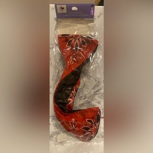 NIP, Claire’s 2-Pack BUN SCRUNCHIE - Solid Black & Red W/ Black & White